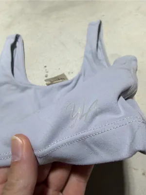 YoungLA Light gray/purple Scoop Neck Crop tank top XS thumbnail 3