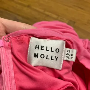 Hello Molly Hot Pink One Shoulder Cut Out Ruched Bodycon Mini Dress Size‎ XS thumbnail 6