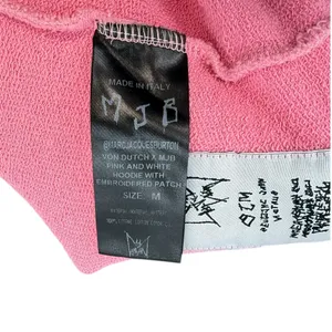 Von Dutch MJB Pink Hoodie Embroidered Logo Patch Y2K Streetwear Size Medium‎ thumbnail 9