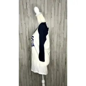 NWT‎ Women's New York Yankees 3/4 Sleeve Raglan T-Shirt White/Blue Medium thumbnail 5