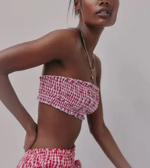 Free People Seersucker Smocked Bandeau thumbnail 2