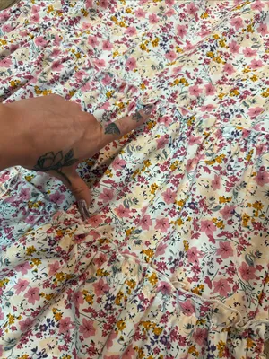 SheIn Ditzy Floral Tiered Maxi Skirt thumbnail 6