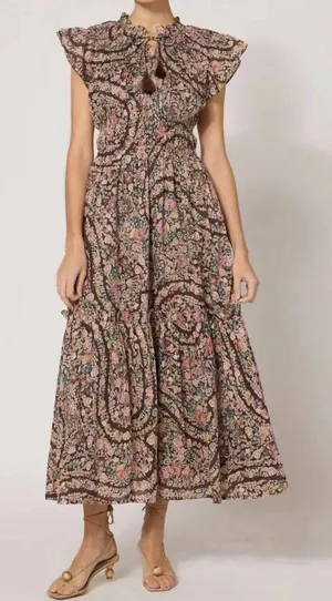 NEW Cleobella Indira Ankle Dress in Divina Print NWOT Size Small Maxi Floral thumbnail 1