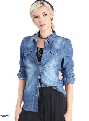 Papaya Denim Casual Shirt Size L thumbnail 1