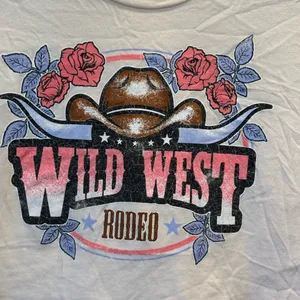 Wild West Rodeo Cowgirl Western Crop Top Size S thumbnail 3