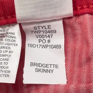 Lucky Brand Bridgette Skinny Jeans Women 6/28 Red‎ Stretch Ankle Indie Minimal thumbnail 11
