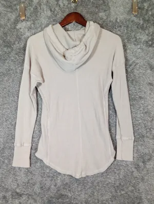 Abercrombie & FitchWaffle Knit Hoodie Womens Small Y2k Inspired Soft Girl thumbnail 4