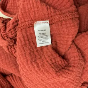 DREW Anthropologie 100% Cotton Gauze Tiered Dress M Rust Orange Boho Fall thumbnail 5