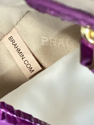 Brahmin Mona Purple Alba Leather Tote thumbnail 6