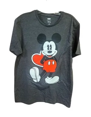 Old Navy Disney Mickey Mouse Tee Shirt Sz M charcoal NWOT thumbnail 1