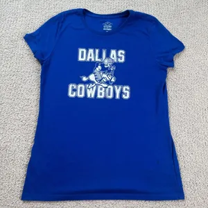 Dallas Cowboys Women Blue Graphic T-Shirt Large NFL Football Distressed Old Navy thumbnail 1