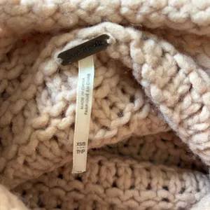 Free People XS/S Wool Blend Chunky Knit Mock Neck Sweater Dusty Rose Pink thumbnail 8