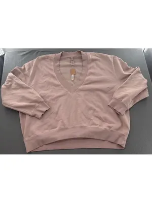 SKIMS V-Neck Oversized Sweater in Dusty Rose NWT SIZE M (GAR) light fawn thumbnail 2