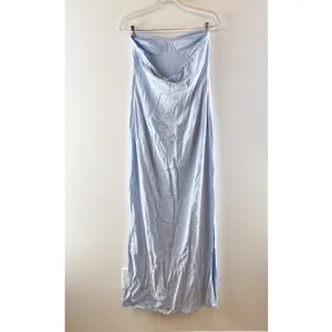 Peppermayo Strapless Esra Linen Maxi Slip Dress Blue 8 thumbnail 5