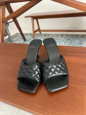 Jeffrey Campbell Mr. Big quilted slip on leather mule heels 10 thumbnail 7