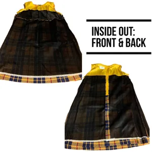 Vintage 1960'S M.H. Fine Co Yellow & Blue Plaid Wool Blend Shift Dress (12) thumbnail 11