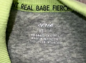 Aerie Women’s Lime Green Soft Fuzzy Sweatshirt Size XS thumbnail 5