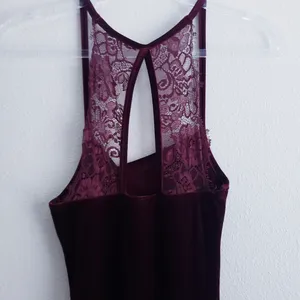 Lulu's Crazy Over You Burgundy Velvet Racerback Maxi Dress thumbnail 9