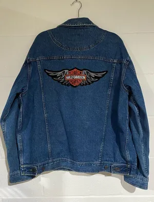 Casual pointe large denim jacket thumbnail 1