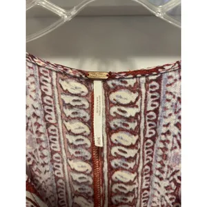 Free People Wild & Free Paisley Crop Top Size Medium Boho Bohemian Festival Fair thumbnail 3