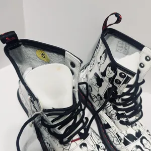 Doc Dr Martens Air Wair Lace Up Combat Boots White Women's 5 NWT Fuluki Kanai thumbnail 3