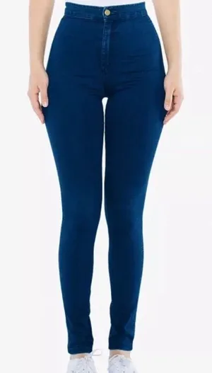 American Apparel Women's Dark Blue easy Skinny Jeans thumbnail 1