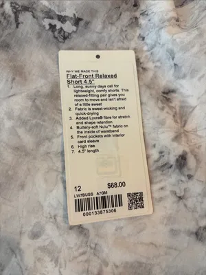 Lululemon Flat-Front Relaxed Short 4.5" Women’s Size 12 Aquila Rhino in EUC! thumbnail 6