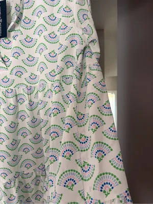 Sea New York White Mini Dress with Green & Blue Pattern thumbnail 2