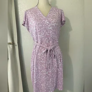 Nine‎ West flutter sleeves wrap dress, Size Large thumbnail 10