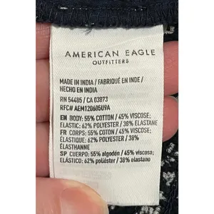 NWT L American Eagle Floral Halter Crop Top Smocked Preppy Coastal Vacation $25 thumbnail 10