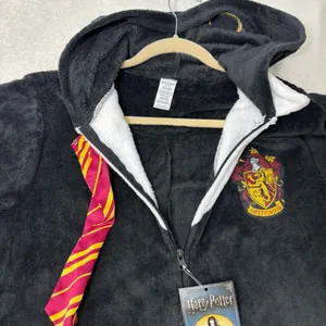 Harry Potter Black‎ Gryffindor Hooded Union Suit NEW Size S/M thumbnail 9