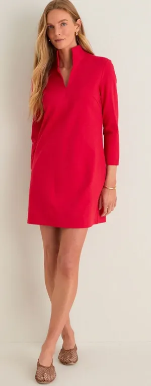NWT Tuckernuck 3/4 Sleeve Ponte Clifton Dress in Red Size XS thumbnail 1