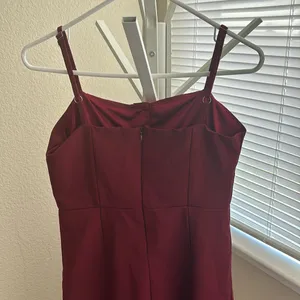 Dark red mini dress thumbnail 5