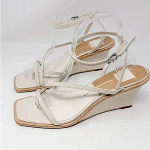Dolce Vita Gemini Ivory Leather Strappy Wedge Heel Sandals NEW Size 10 MSRP $130 thumbnail 2