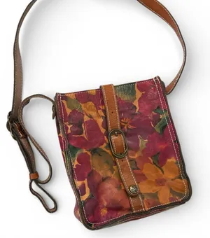 Patricia Nash Venezia Pouch Italian leather crossbody bag purse Flap thumbnail 1