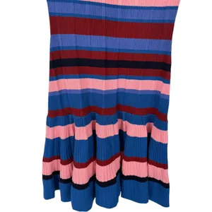 NWT Anthropologie Maeve Beca Ribbed Sweater Fit & Flare Striped Mini Dress Sz M thumbnail 12