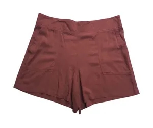 Wildfox Shorts Women Large Brown 5" Inseam Rayon Casual Summer thumbnail 1