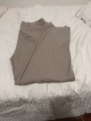 ZARA men,s Taupe Solid Jogger Pants Pockets Drawstring Elastic Waist XL thumbnail 5