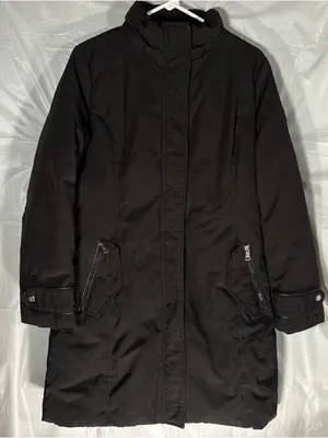 Lauren Ralph Lauren Women’s Coat Sz Med Black Down Filled Zip Up Winter‎ Preppy thumbnail 1