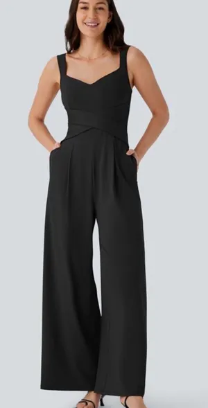 Halara U Back Sleeveless Casual Jumpsuit with Pockets size Large thumbnail 1