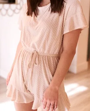 Blue B Cream Dot Romper Size L thumbnail 1
