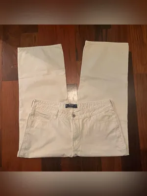 Hollister Women’s Cream Ultra High-rise Baggy Denim Jeans - Short Length thumbnail 6