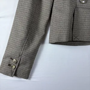 The Limited Women Brown‎ Houndstooth Four Pocket Button Front Blazer Jacket Size M thumbnail 5