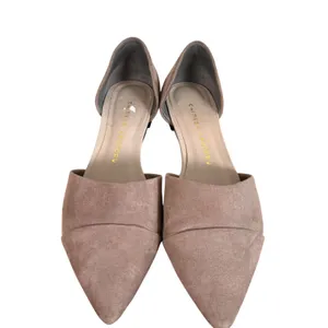 Chinese Laundry Ely Women Taupe Grey Faux Suede Pointed Toe D'Orsay Flats 7.5 38 thumbnail 3