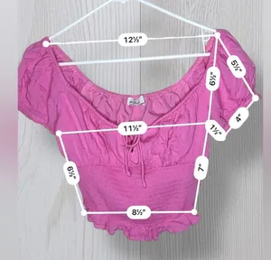 HOLLISTER Women’s Scrunched Off Shoulder Babydoll Top thumbnail 5
