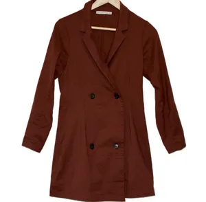 Womens Abercrombie & Fitch Burgundy Red Long Sleeve Trench Coat Jacket Size S thumbnail 1