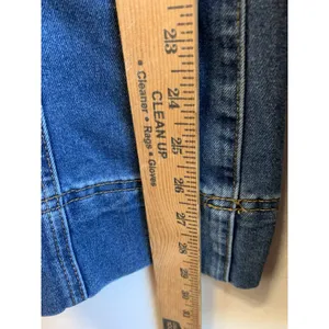 Sincerely Jules Women’s Denim Overalls Sincerely Wide Style Retro Leg Side Zipper Blue Size S thumbnail 7