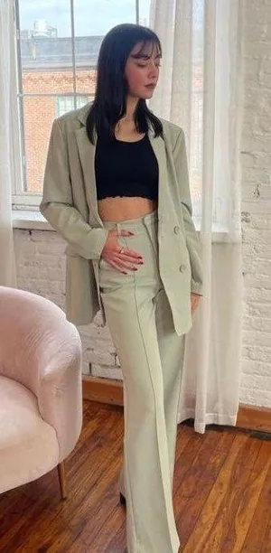 Mint Green Trousers Size M thumbnail 1