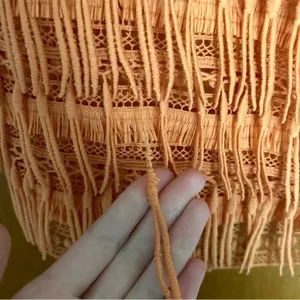 Anthropologie Let Me Be Fringed Tube Mini Dress in Orange Size Medium thumbnail 8