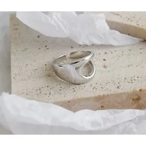Boutique NEW‎ UNIQUE SILVER ABSTRACT RING, OPEN RING, SILVER ADJUSTABLE RING, UNISEX RING thumbnail 6
